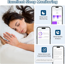 Load image into Gallery viewer, Smart Ring Health Tracker, Sleep Tracker Ring with Heart Rat
